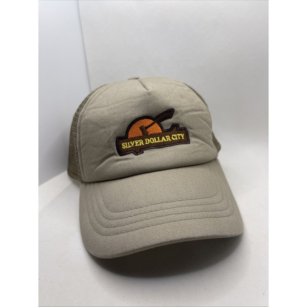 Vintage Silver Dollar City Hat Cap Strap Back Trucker Adjustable Hat